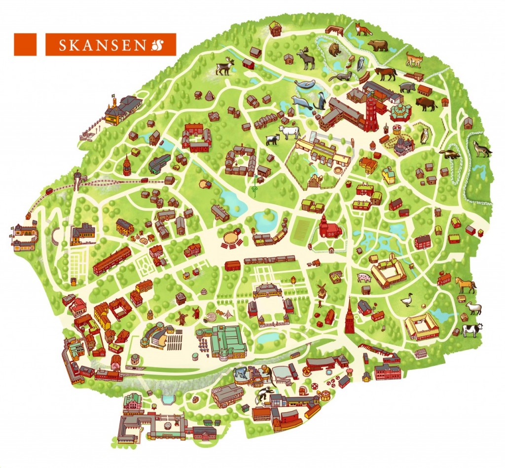 map of skansen