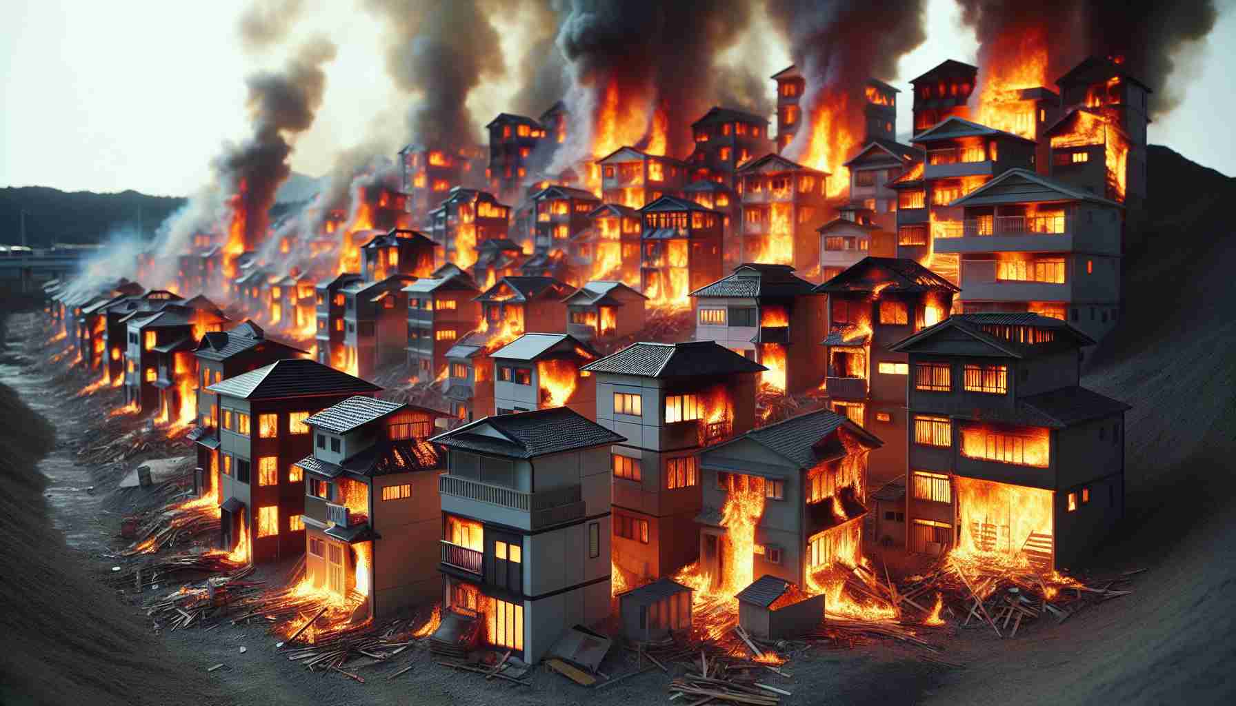 Inferno in Edogawa: Abandoned Homes Ignite a Fiery Chain Reaction